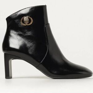 Kurt Geiger Black London Chelsea Square Toe Eagle Leather Boots Sz 38.5 (8) NWT